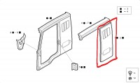 8142304 RIVESTIMENTO LAMIERA DX ORIGINALE IVECO EUROCARGO/TECH/TRAKKER- ricambi veicoli commerciali